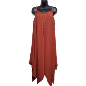 2/$30 Speed Control Women's Burnt Orange Strappy Asymmetrical Dress Size 1X